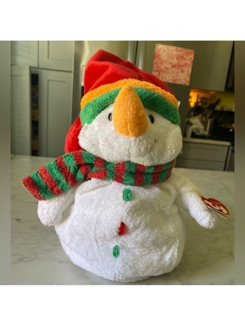 TY Pluffies “Melton” Snowman Stuffed Animal NWT